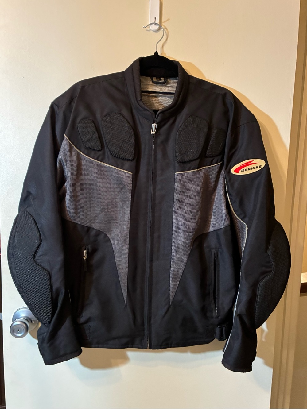 Hein Gericke Safe Armor Textile Motorcycle Riding Jacket Black/Grey Men's Size M